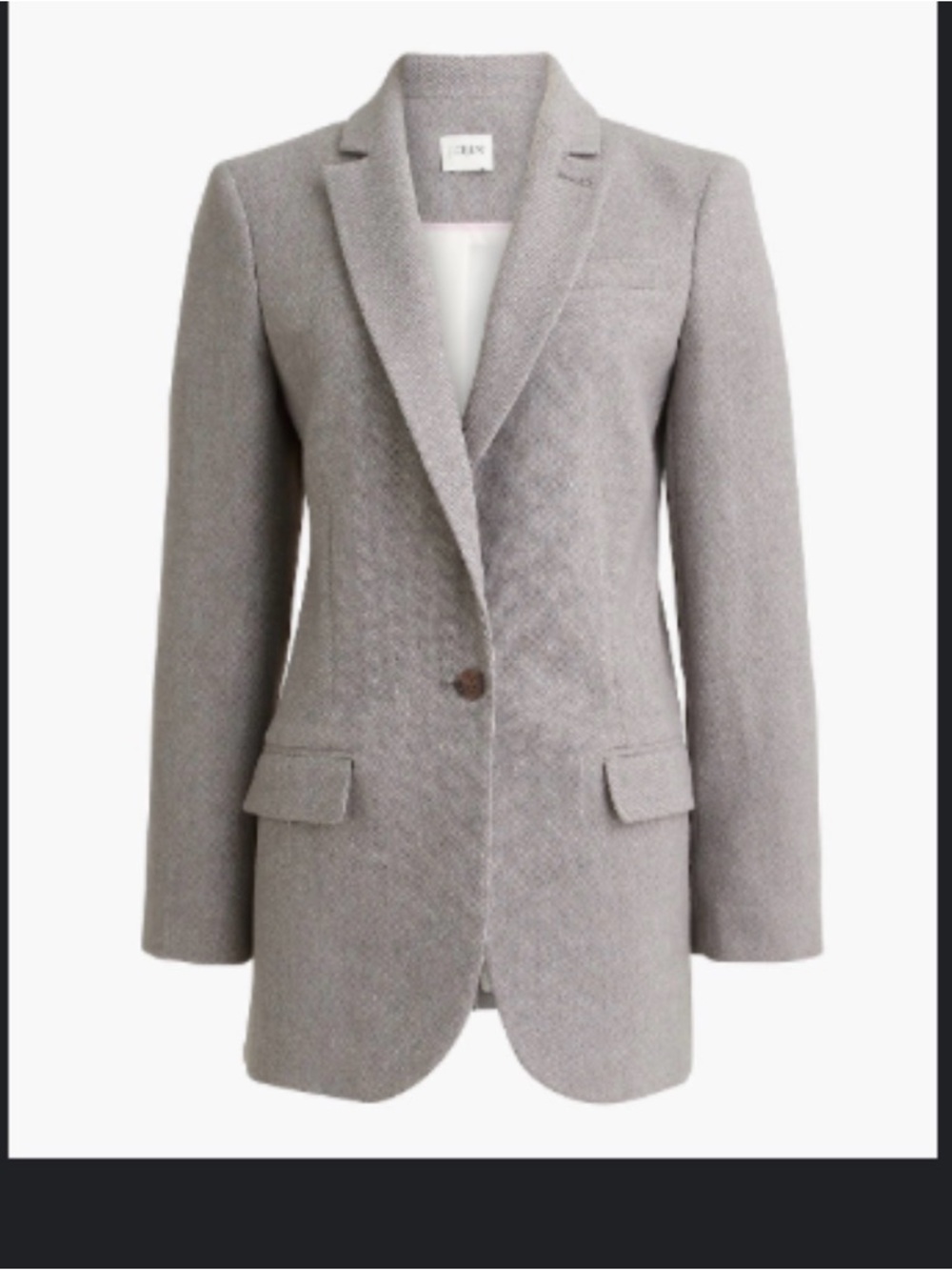 J. Crew Light Gray Tailored Single-Button Blazer